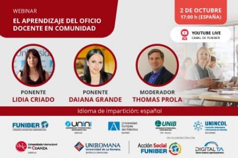 UNINCOL organiza la mesa redonda online «El aprendizaje del oficio docente en comunidad»